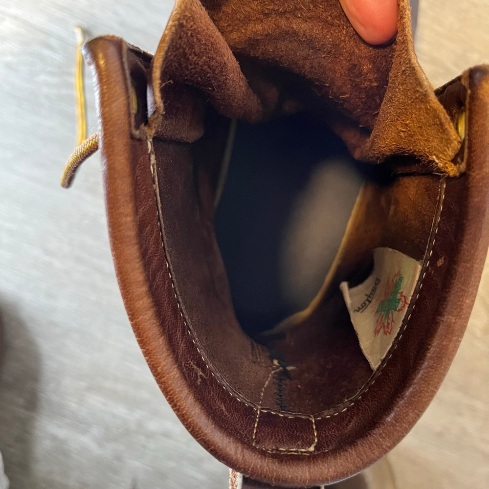 Vintage 70s Dayton Boots Steel Toe Work Boots Vibram Sole Made in Canada Men 9.5 - Picture 10 of 12